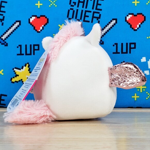Squishmallow Raquel the Valentine Pegacorn 3.5" Clip [ 2021 ] Holiday Plush - Picture 3 of 12